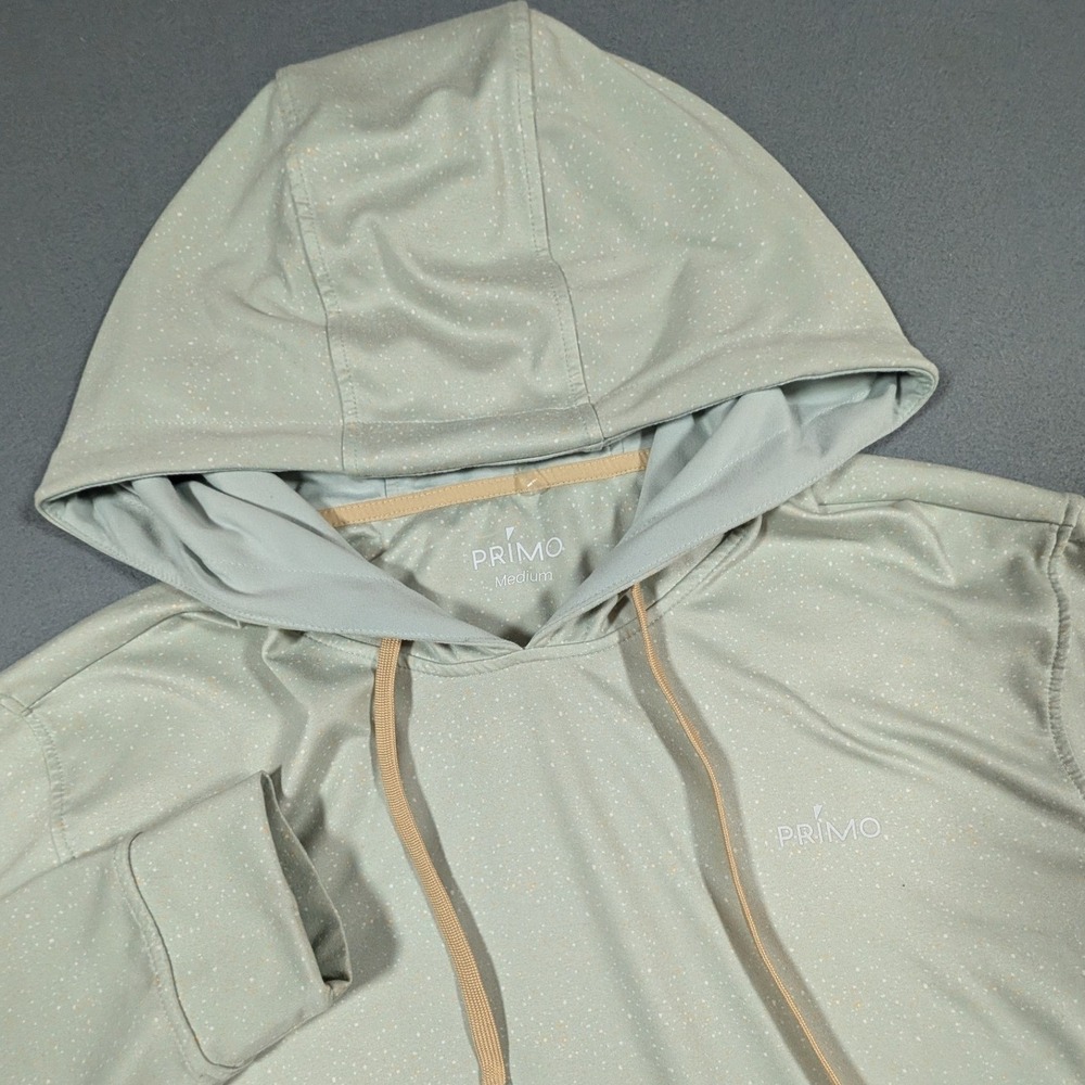 Primo Performance Hoodie Mens Medium Green Speckled Lightweight Activewear